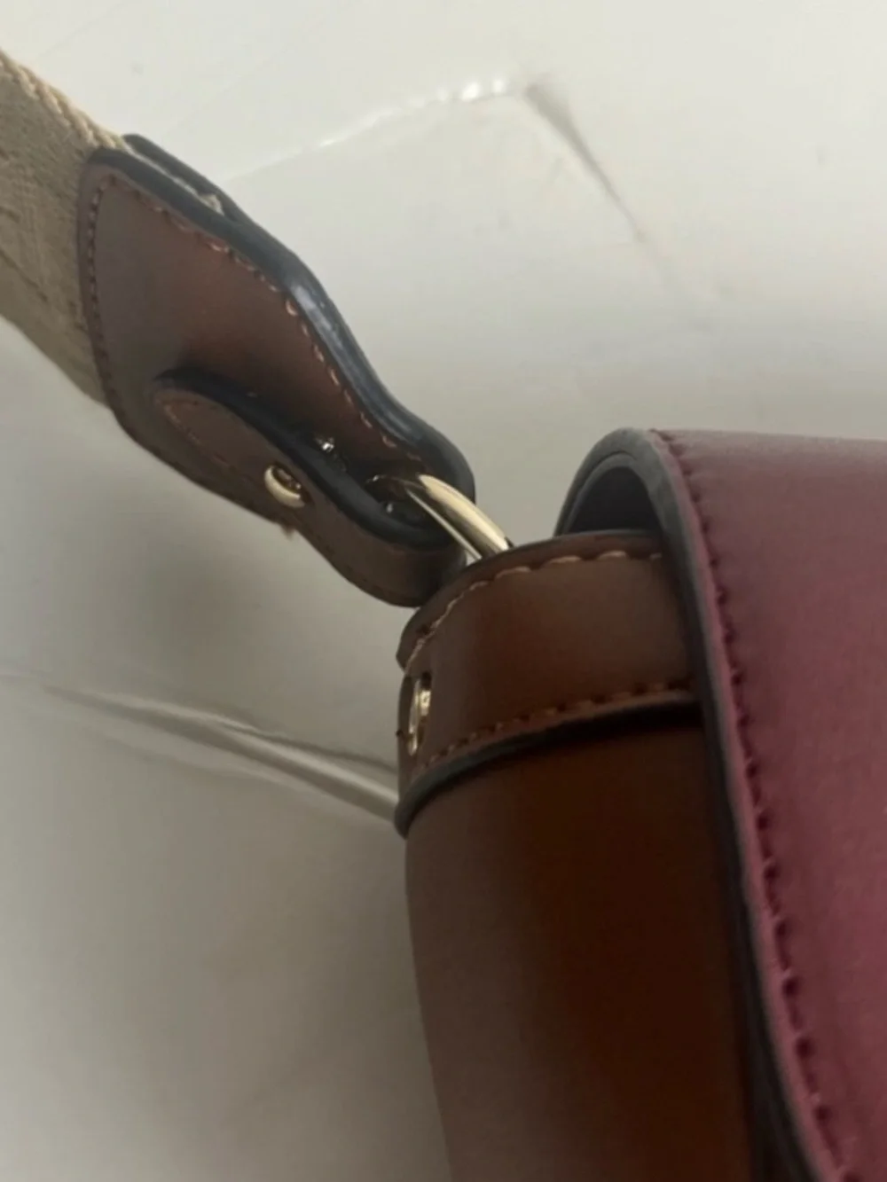TRUE RELIGION Colorblock Crossbody Bag Gold Horseshoe Logo NWT